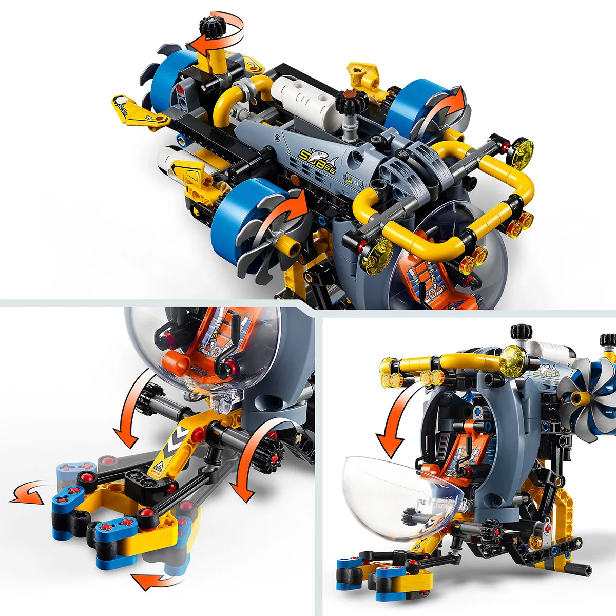 BLOQUES DE CONSTRUCCIÓN LEGO 42201 SUBMARINO DE INVESTIGACION DE AGUAS PROFUNDA - 3