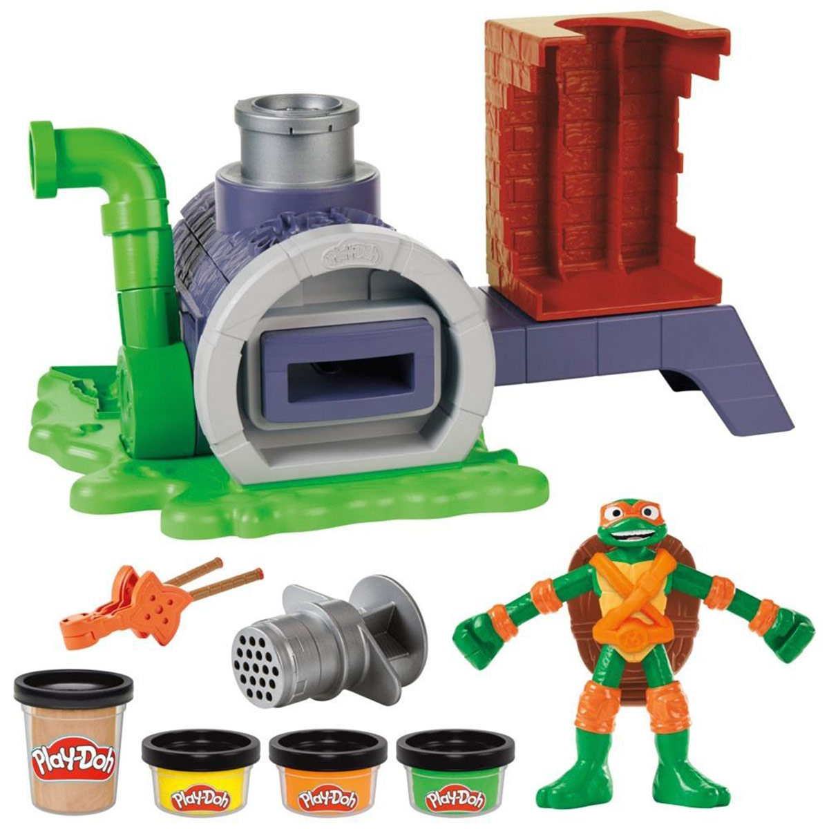 SET DE MASAS MOLDEABLES PLAY DOH HORNO LANZAPIZZAS TORTUGAS NINJA - 2