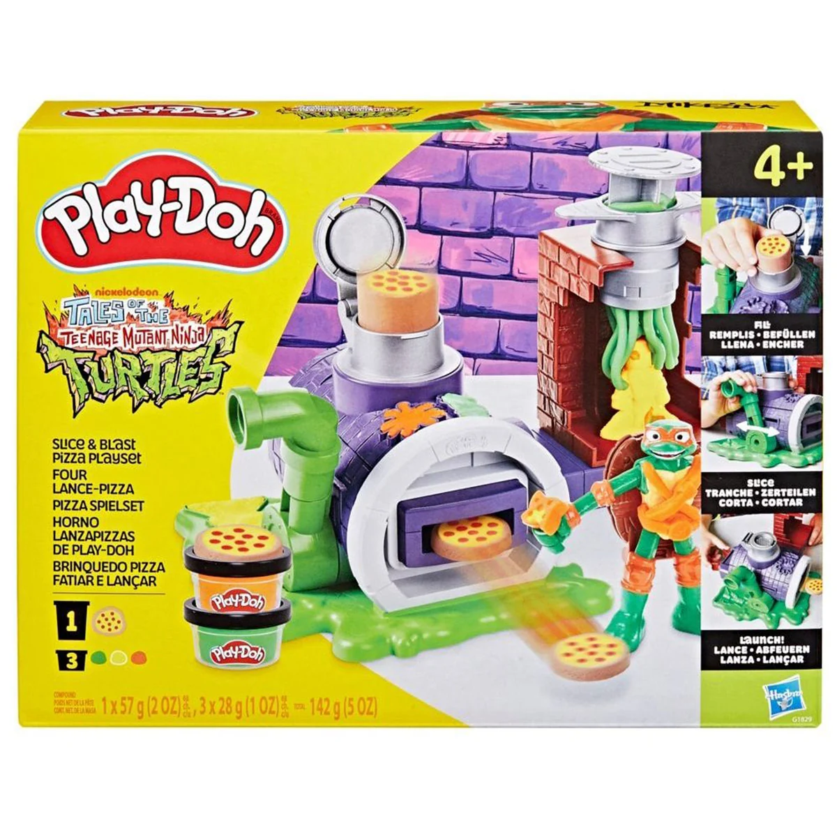 SET DE MASAS MOLDEABLES PLAY DOH HORNO LANZAPIZZAS TORTUGAS NINJA - 4