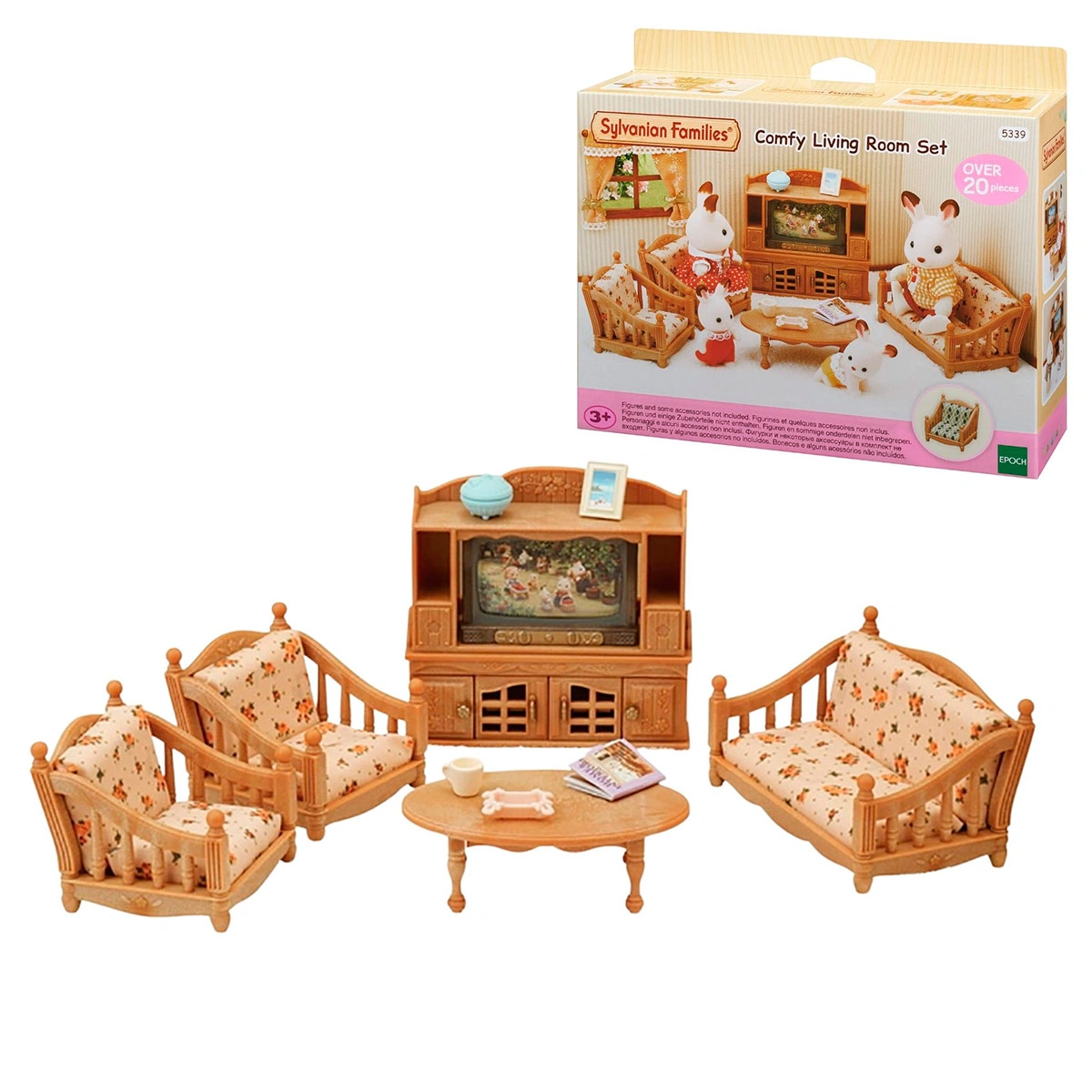 FIGURA COLECCIONABLE SYLVANIAN FAMILIES SET SALA DE HOGAR - 1