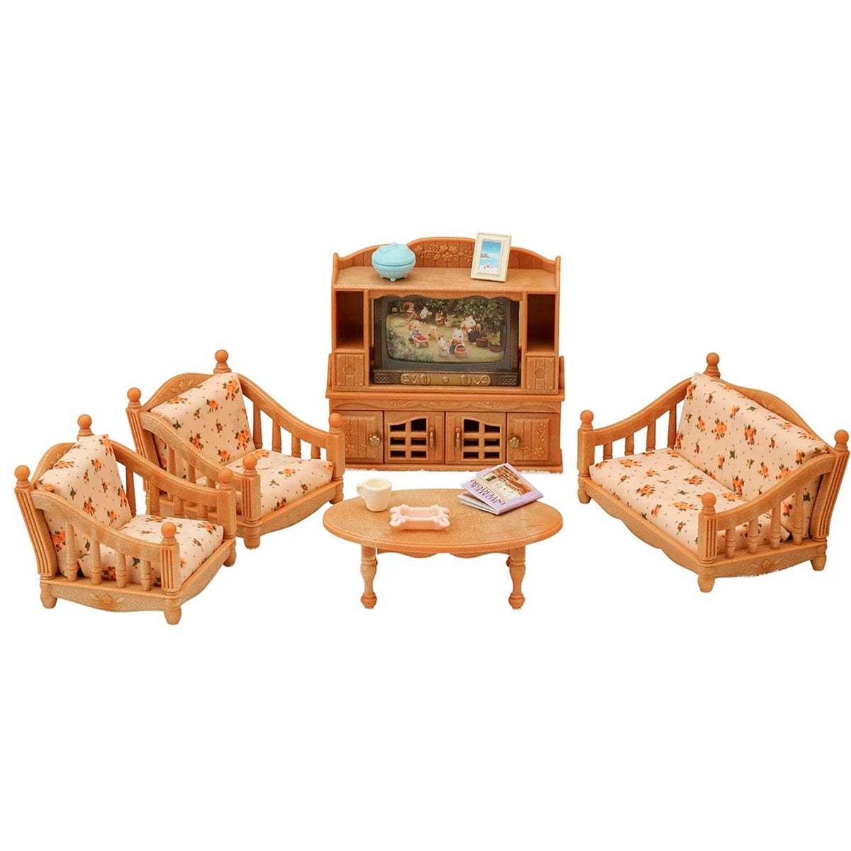FIGURA COLECCIONABLE SYLVANIAN FAMILIES SET SALA DE HOGAR - 2