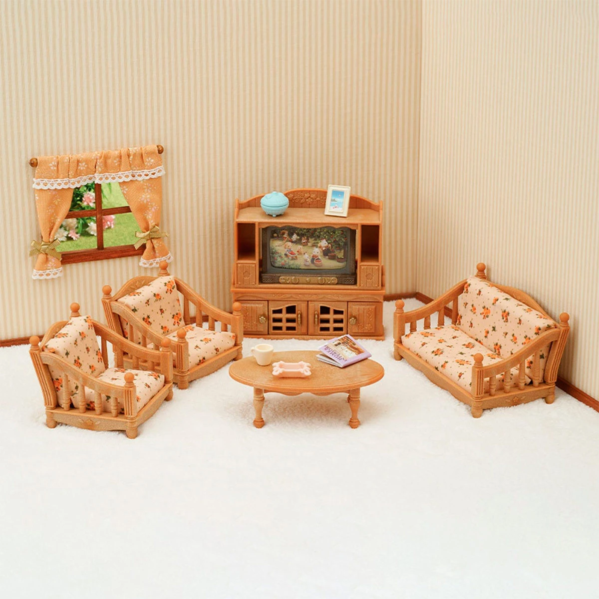FIGURA COLECCIONABLE SYLVANIAN FAMILIES SET SALA DE HOGAR - 4