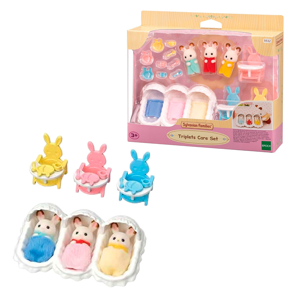 FIGURA COLECCIONABLE SYLVANIAN FAMILIES SET HABITACION CON TRILLIZOS - 1