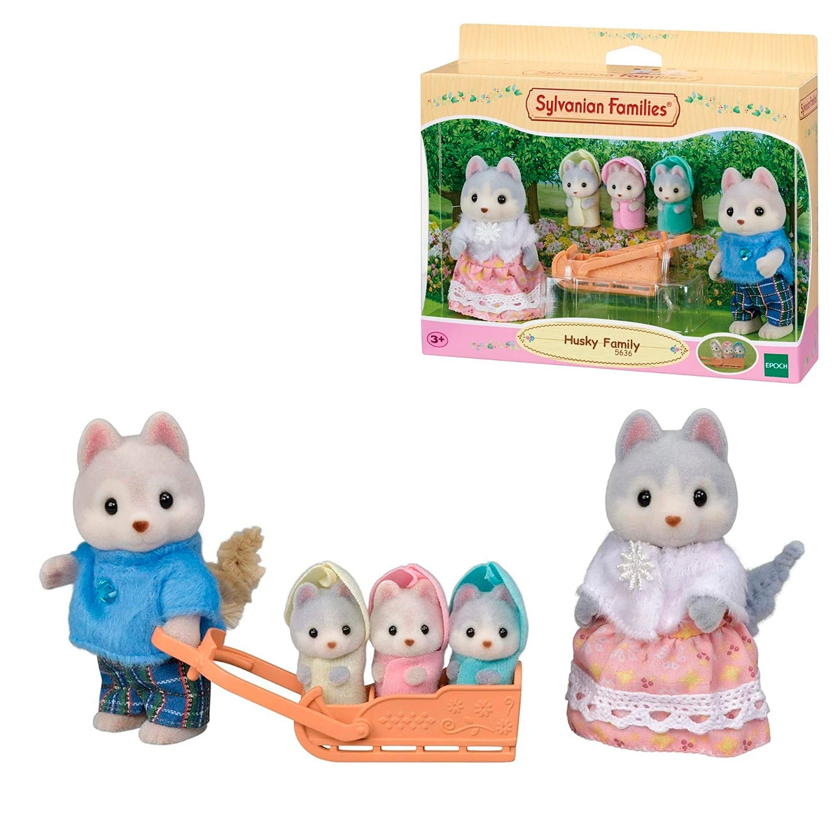 FIGURA COLECCIONABLE SYLVANIAN FAMILIES FAMILIA HUSKY - 1