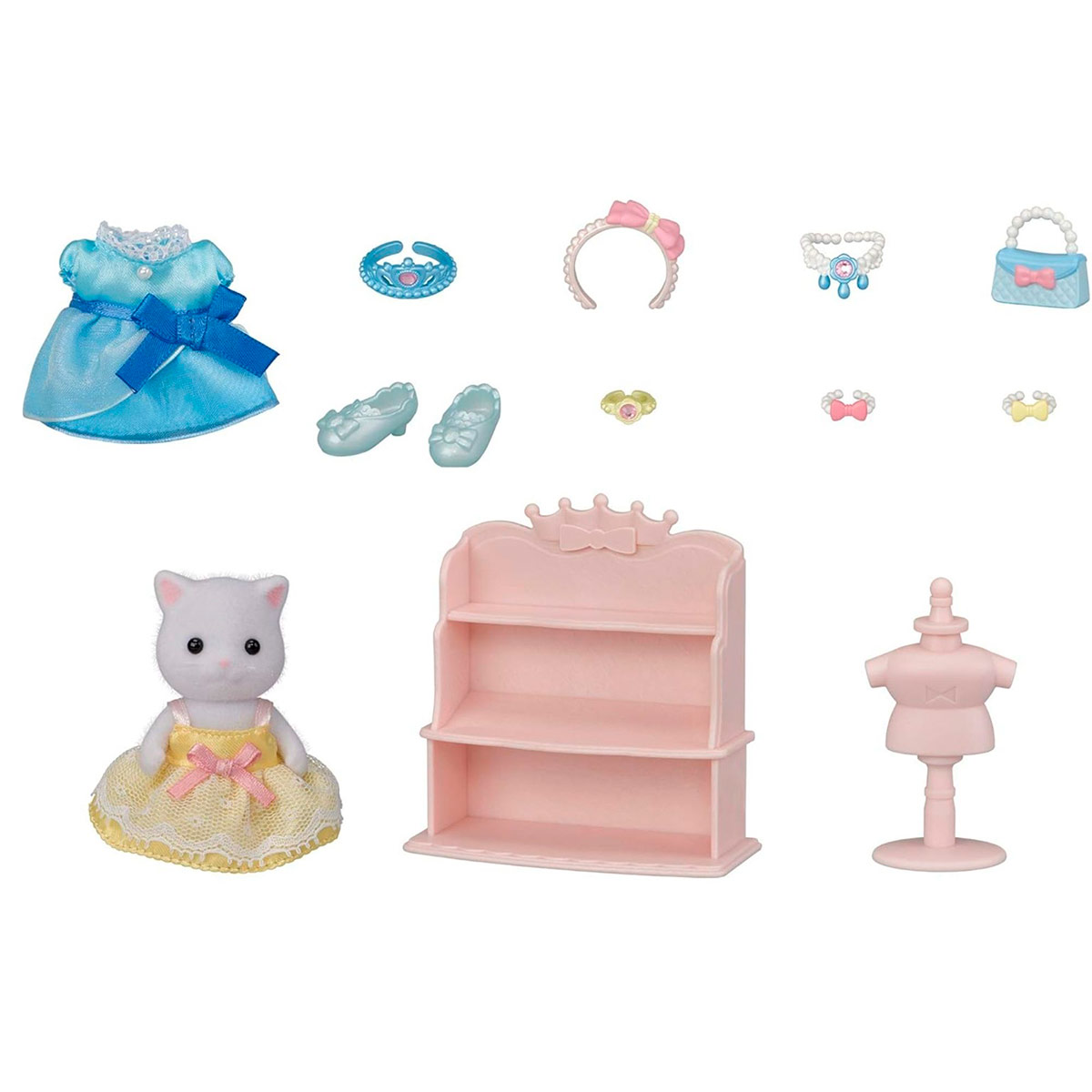 FIGURA COLECCIONABLE SYLVANIAN FAMILIES SET VESTIDO PRINCESA GATO - 3