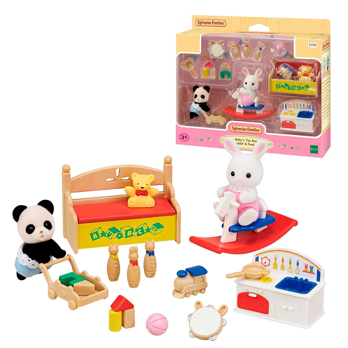FIGURA COLECCIONABLE SYLVANIAN FAMILIES SET CUARTO JUEGOS CON BEBES - 1