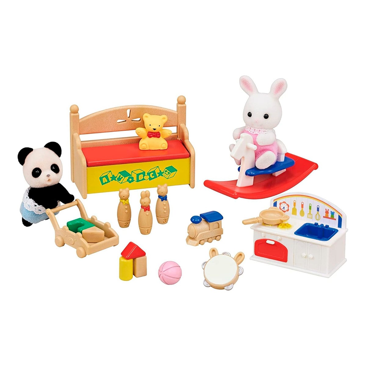 FIGURA COLECCIONABLE SYLVANIAN FAMILIES SET CUARTO JUEGOS CON BEBES - 2