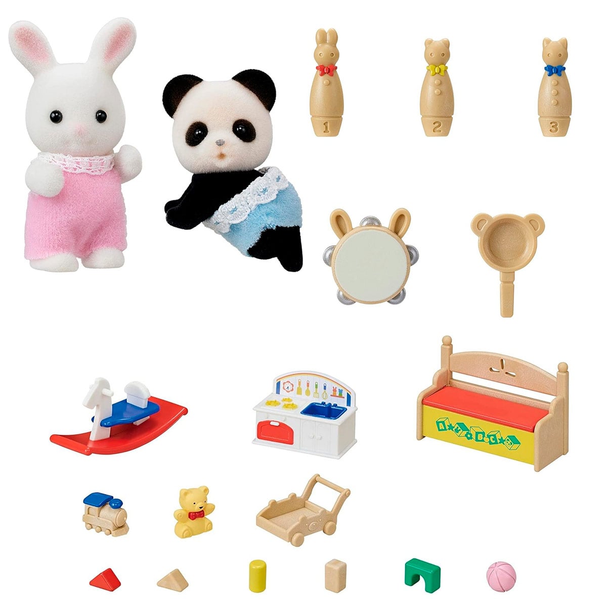 FIGURA COLECCIONABLE SYLVANIAN FAMILIES SET CUARTO JUEGOS CON BEBES - 4