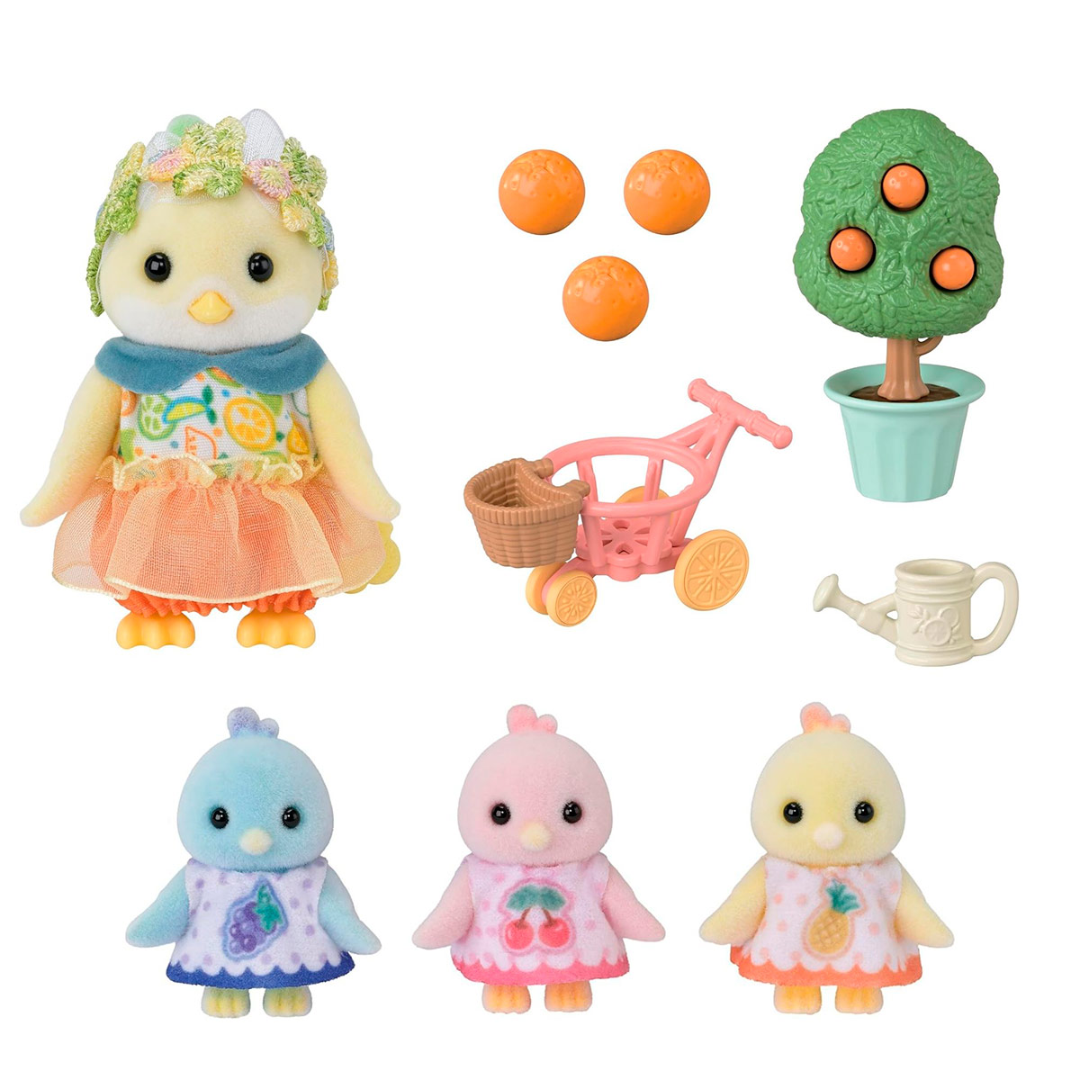 FIGURA COLECCIONABLE SYLVANIAN FAMILIES FAMILIA CITRICA CON ACCESORIOS - 3