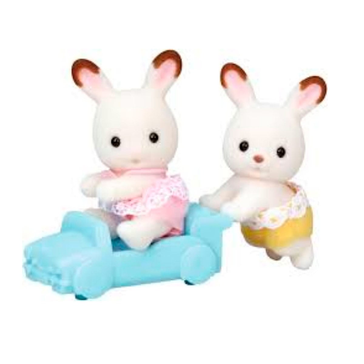 FIGURA COLECCIONABLE SYLVANIAN FAMILIES GEMELOS CONEJO CHOCOLATE - 2