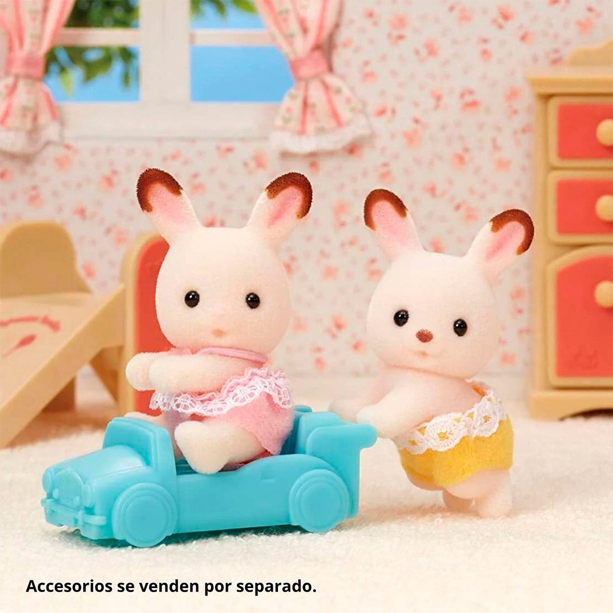 FIGURA COLECCIONABLE SYLVANIAN FAMILIES GEMELOS CONEJO CHOCOLATE - 3