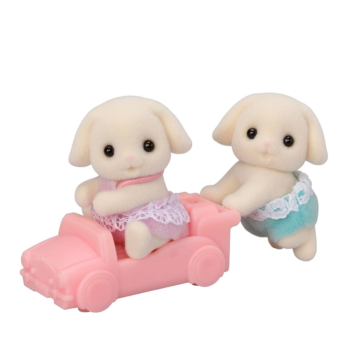 FIGURA COLECCIONABLE SYLVANIAN FAMILIES GEMELOS CONEJO FLORA - 2