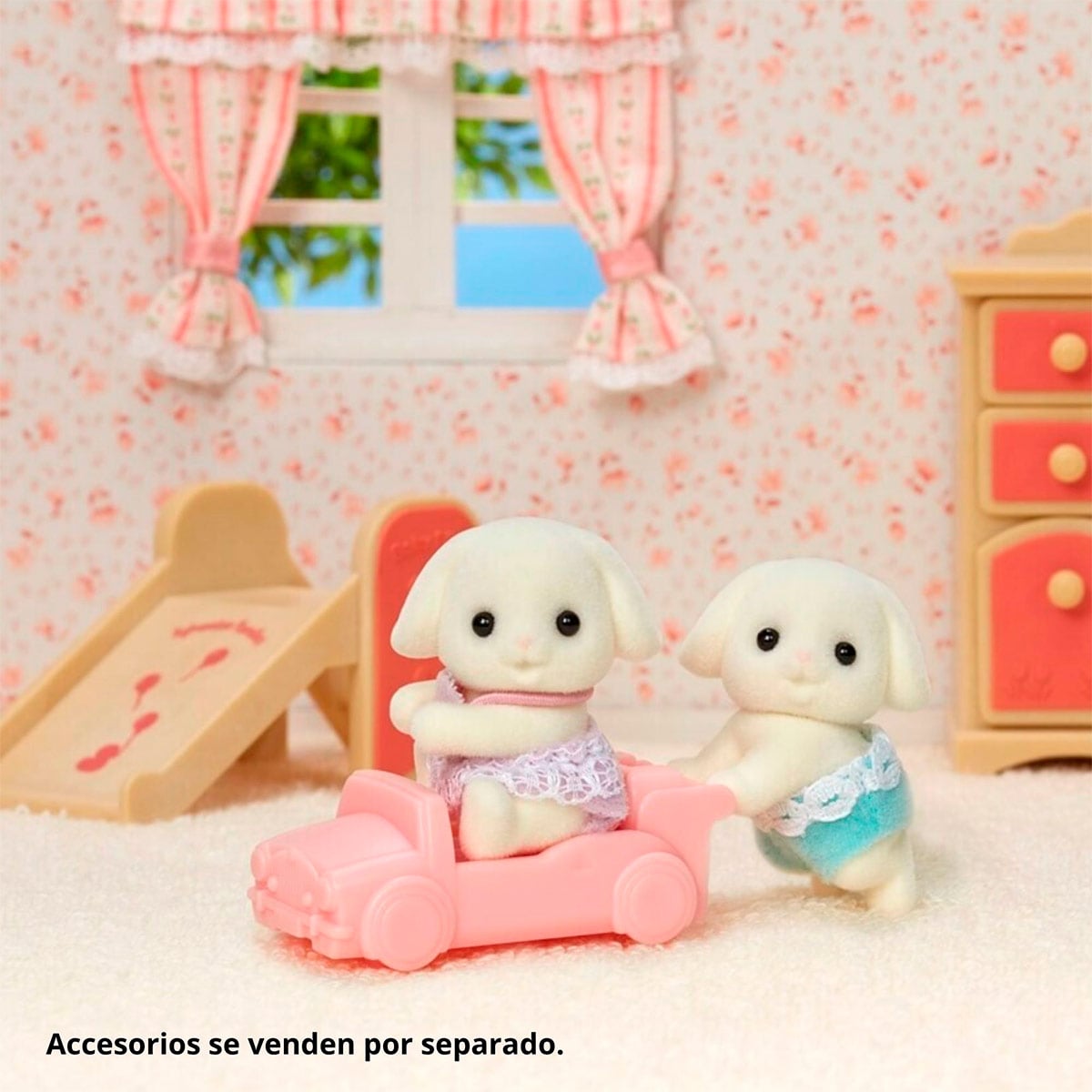 FIGURA COLECCIONABLE SYLVANIAN FAMILIES GEMELOS CONEJO FLORA - 3