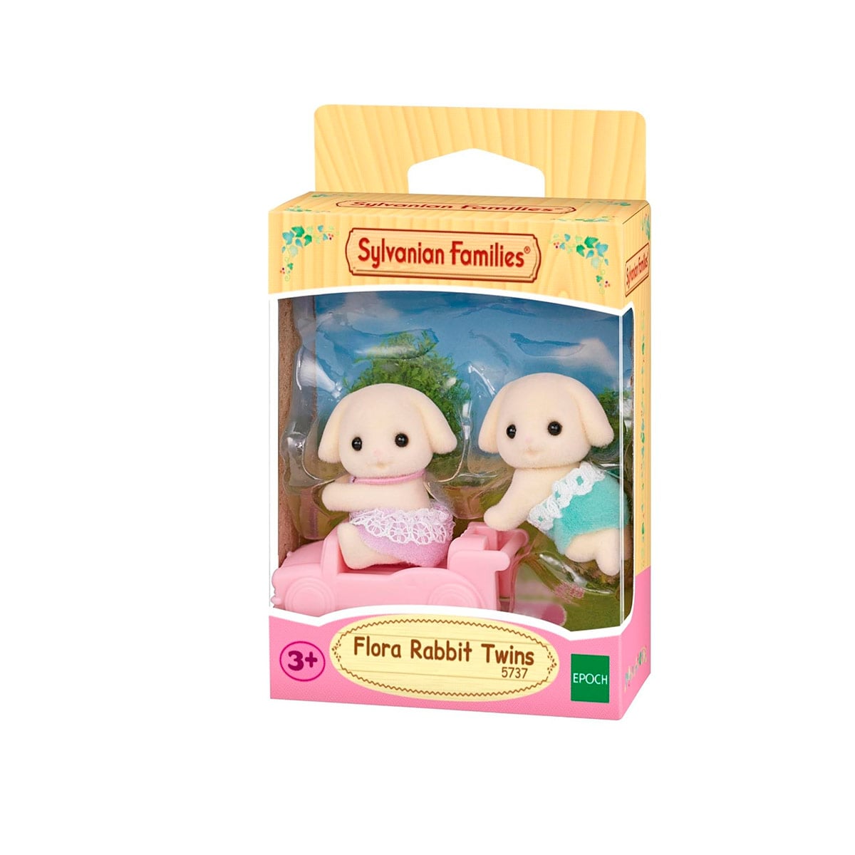 FIGURA COLECCIONABLE SYLVANIAN FAMILIES GEMELOS CONEJO FLORA - 4