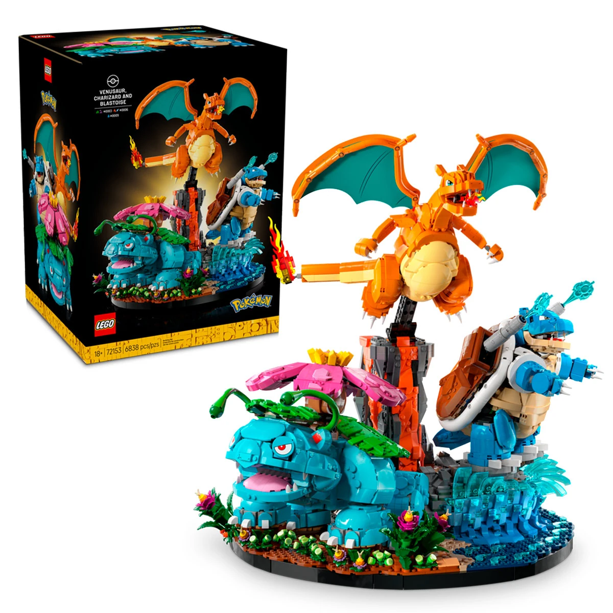 BLOQUES CONSTRUCCIÓN LEGO 72153 VENUSAUR CHARIZARD Y BLASTOISE - 1