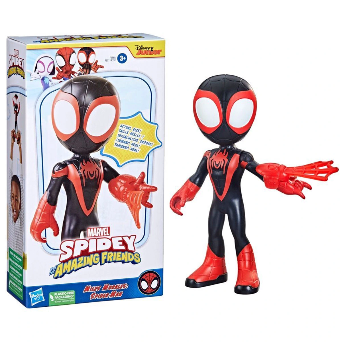 FIGURA DE ACCIÓN SPIDEY & HIS AMAZING FRIENDS SUPERSIZED MILES MORALES - 1