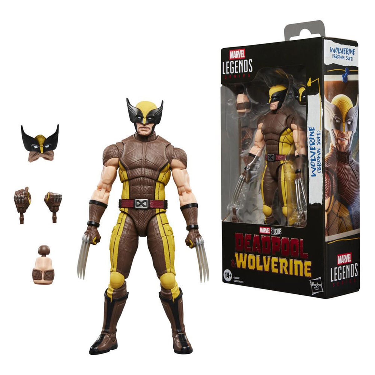 FIGURA DE ACCIÓN MARVEL LEGENDS TRAJE MARRÓN WOLVERINE - 1
