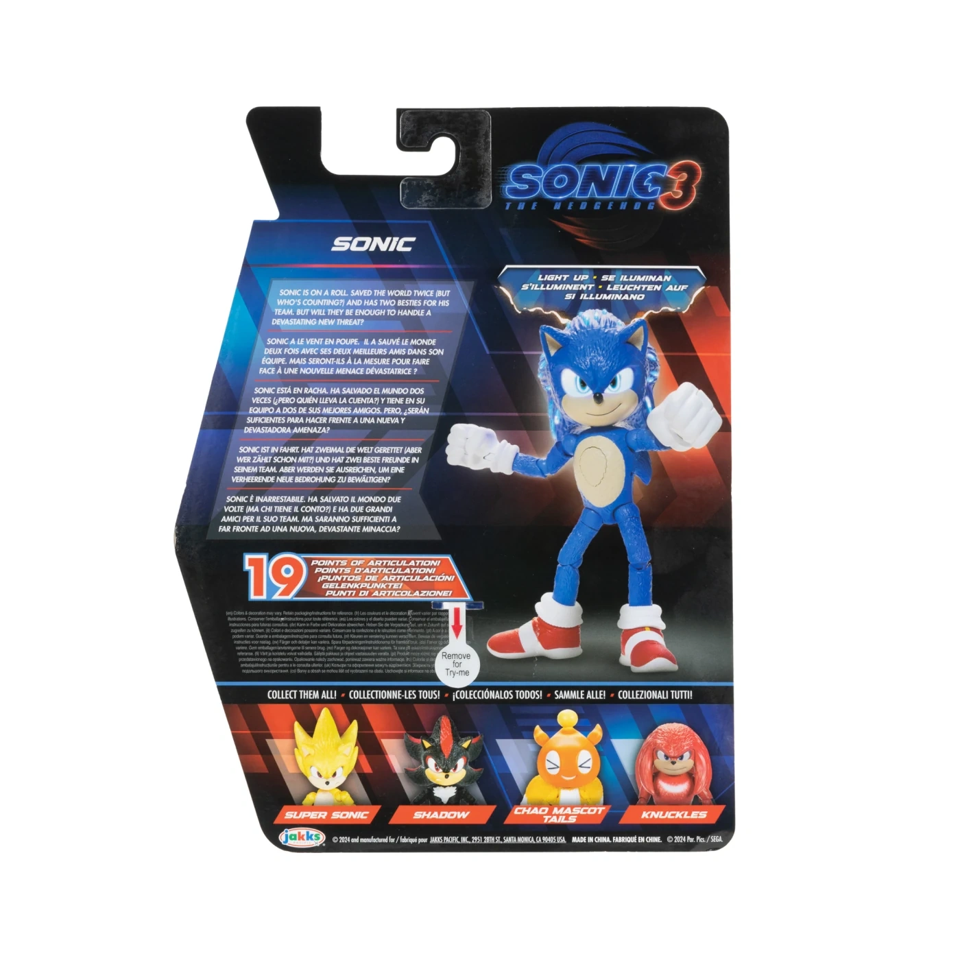 FIGURA DE ACCIÓN SONIC MOVIE LIGHT UP 13 CM - 2
