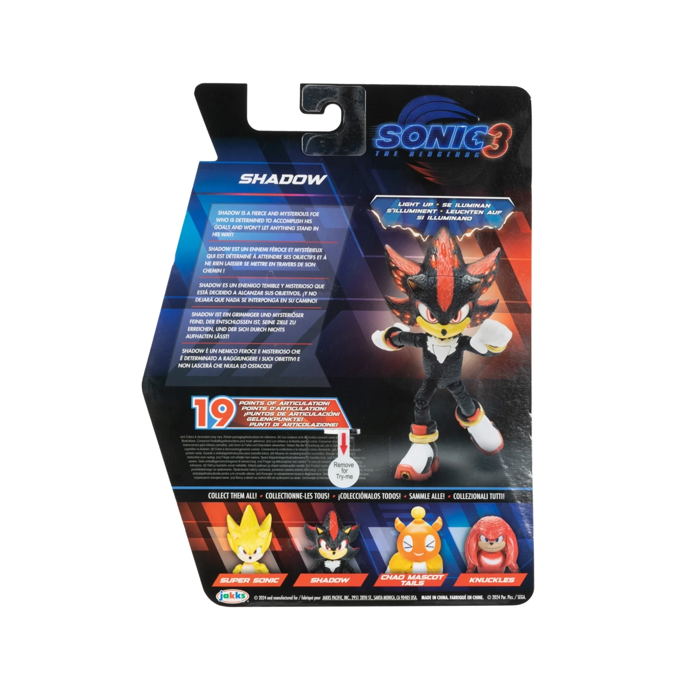 FIGURA DE ACCIÓN SONIC MOVIE LIGHT UP SHADOW 13 CM - 2
