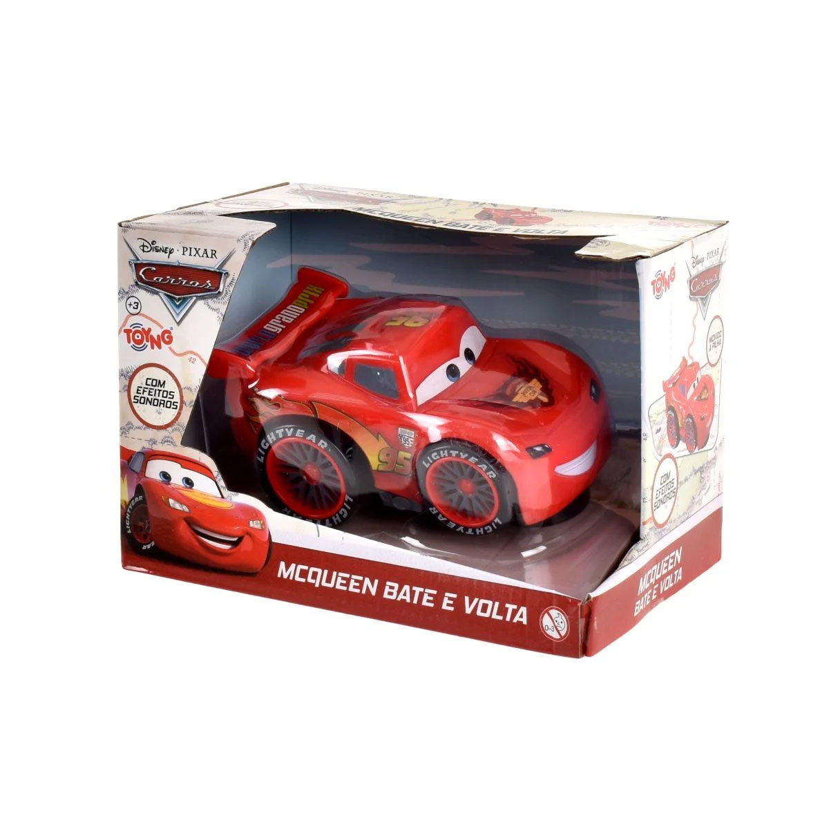 AUTO A BATERIA PARA NIÑO DISNEY RAYO MCQUEEN CARS 13 CM - 2