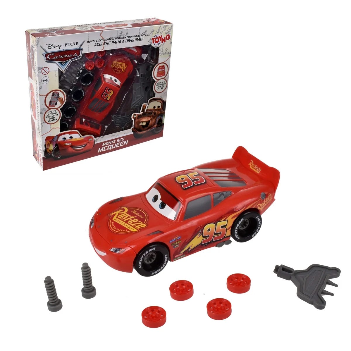 AUTO PARA NIÑO DISNEY RAYO MCQUEEN CARS DO IT YOURSELF 34 CM - 1