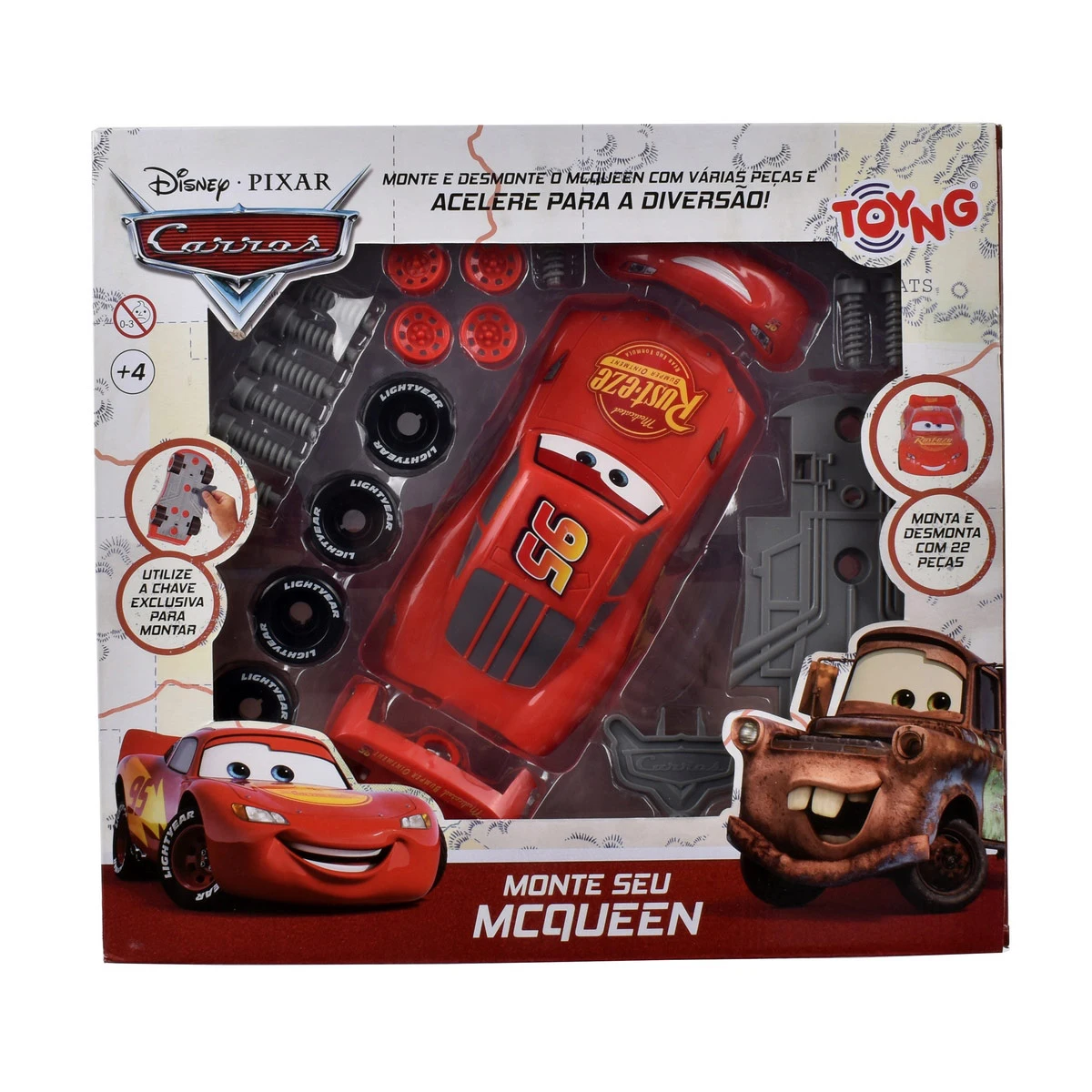AUTO PARA NIÑO DISNEY RAYO MCQUEEN CARS DO IT YOURSELF 34 CM - 2