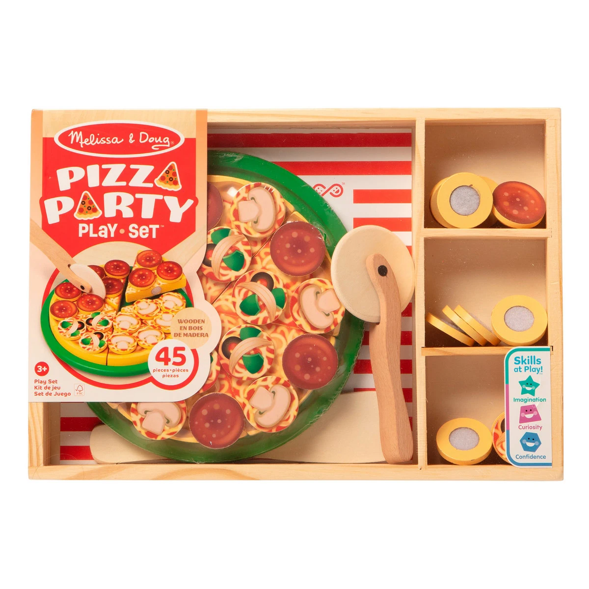JUEGO DE MESA MELISSA & DOUG JUEGO DE PIZZA DE MADERA - 2