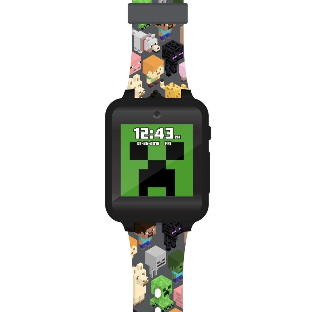 RELOJ MINECRAFT INTERACTIVO CORREA GRIS - 1