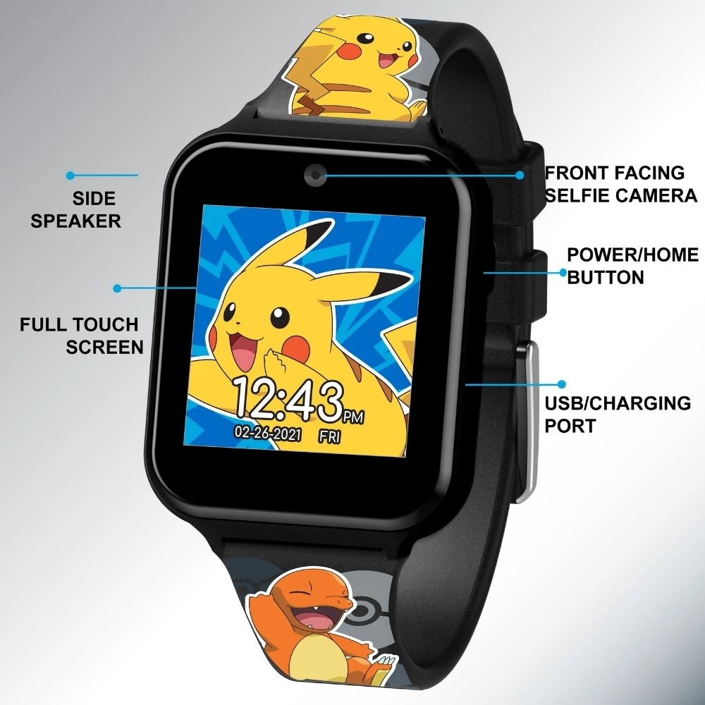 RELOJ INTERACTIVO POKEMÓN CORREA NEGRA - 2