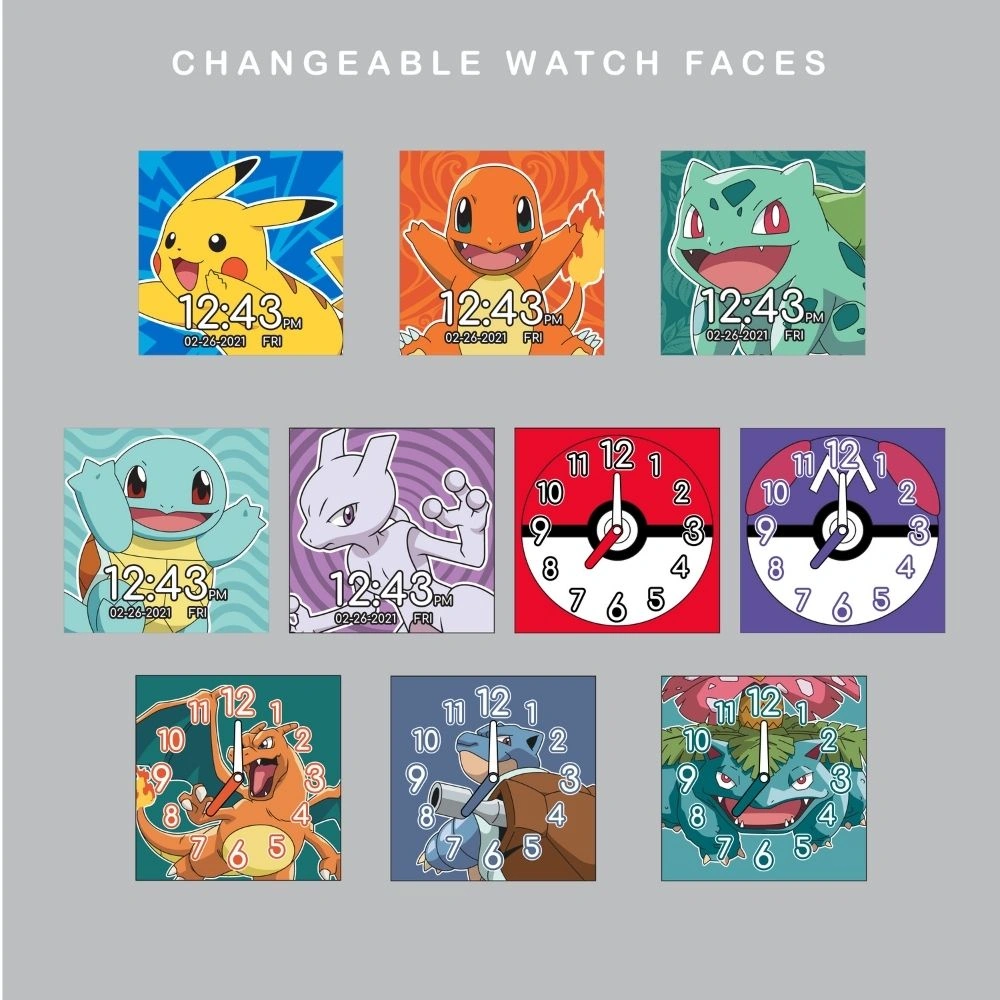 RELOJ INTERACTIVO POKEMÓN CORREA NEGRA - 4