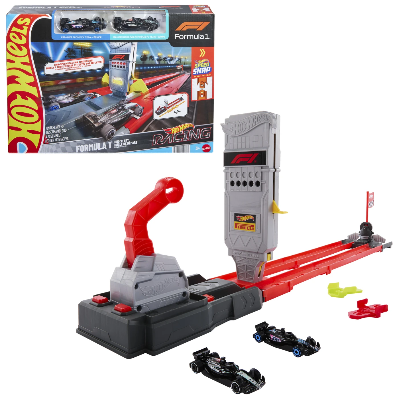 PISTA DE JUGUETE HOT WHEELS RACING CARRERAS DESAFÍO SALIDAS - 1