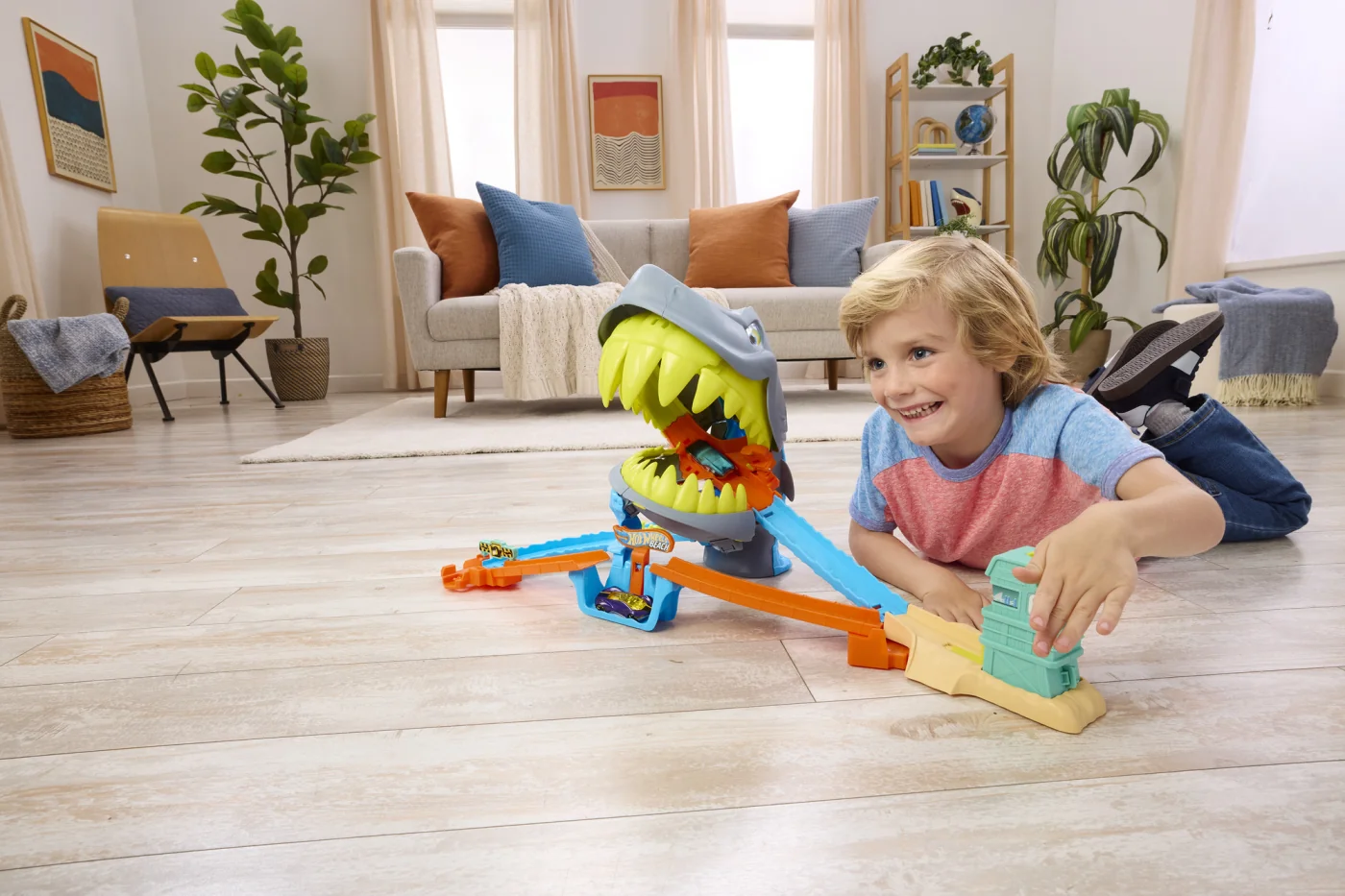 PISTA DE JUGUETE HOT WHEELS CITY PISTA TIBURÓN CIRCUITO ACROBACIAS - 9