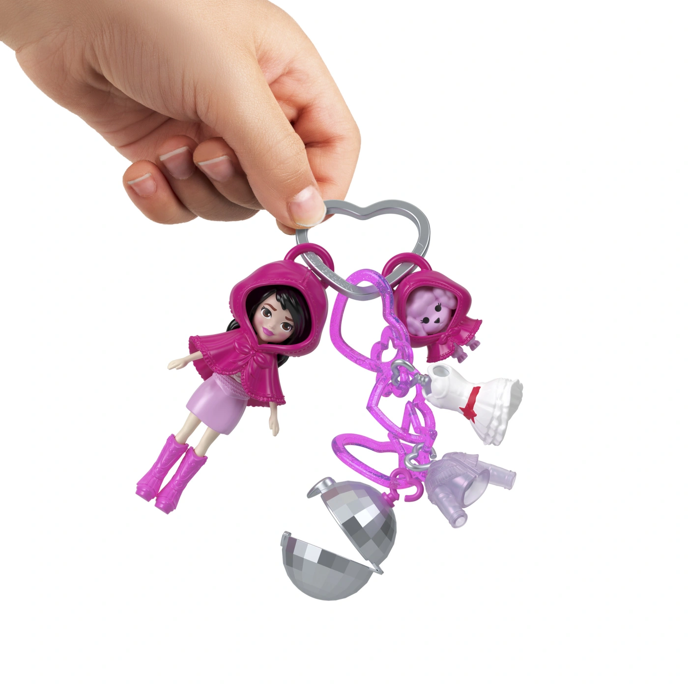 SET DE JUEGO POLLY POCKET LLAVERO FASHION CHARMS - 5