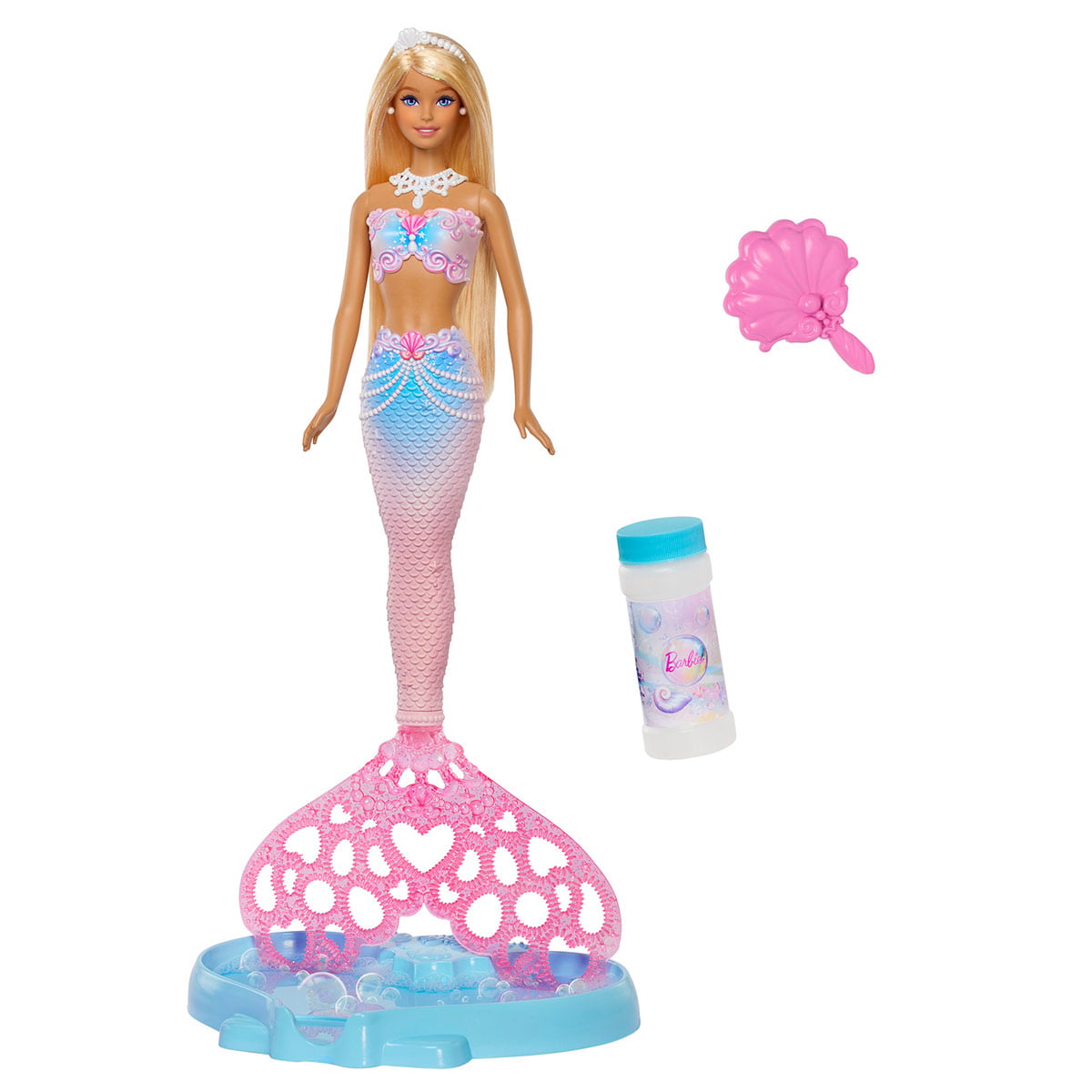 MUÑECA BARBIE SIRENA CON BURBUJAS FANTASÍA - 2