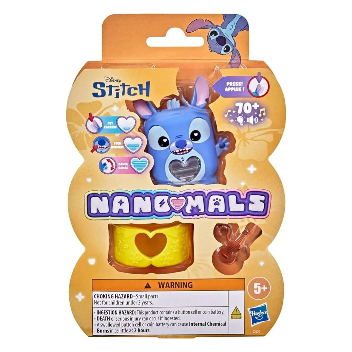 MASCOTA ELECTRÓNICA STITCH DISNEY CON MÁS DE 70 RESPUESTAS HASBRO NANO-MALS G2670 - 1