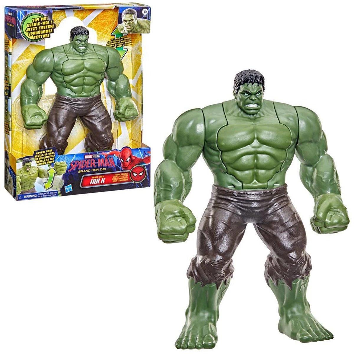 FIGURA DE ACCIÓN SPIDERMAN BRAND NEW DAY ATAQUE APLASTANTE HULK - 1