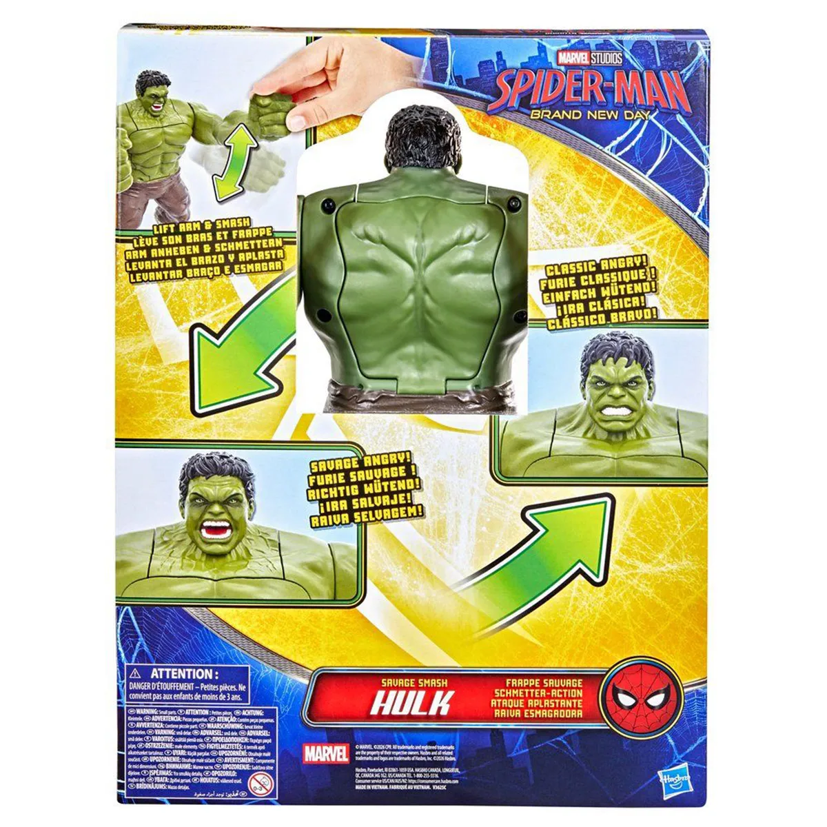 FIGURA DE ACCIÓN SPIDERMAN BRAND NEW DAY ATAQUE APLASTANTE HULK - 6