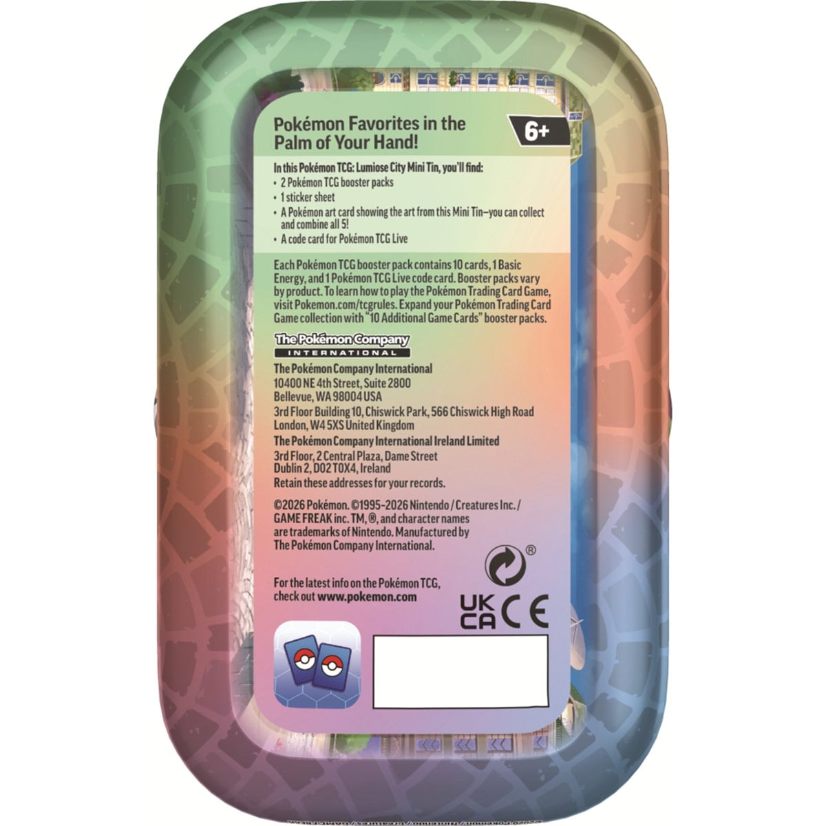 CARTAS COLECCIONABLES POKÉMON TCG LUMIN CITY MINI TIN INGLÉS - 3