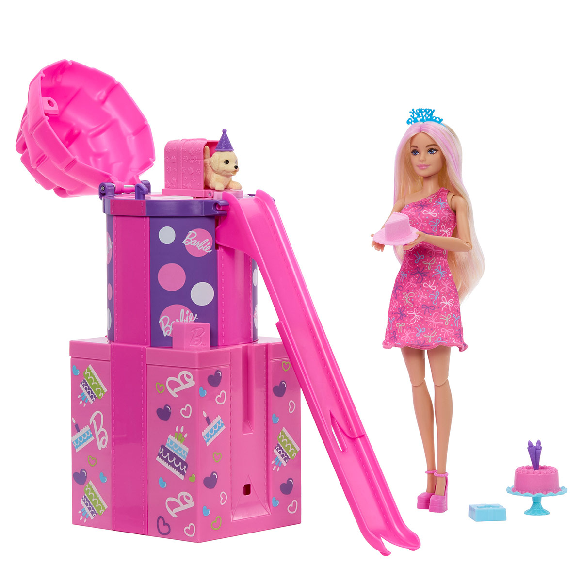MUÑECA BARBIE PARTY UNBOXED RESBALADILLA - 3