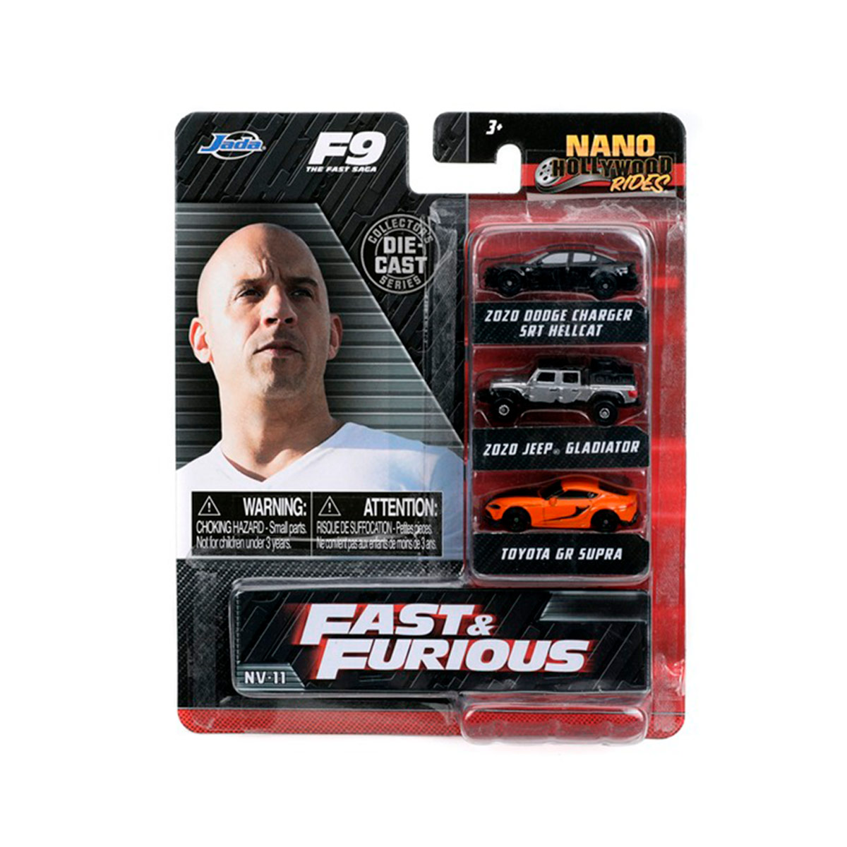 PACK X3 VEHÍCULOS DE JUGUETE JADA DIECAST 1.65" A RÁPIDOS Y FURIOSOS - 1
