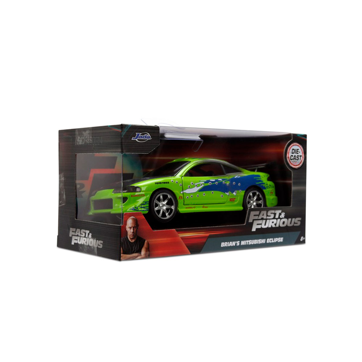 VEHÍCULO DE JUGUETE JADA DIECAST MITSUBISHI ECLIPSE 1995 ESCALA 1:32 RÁPIDOS Y FURIOSOS   - 2