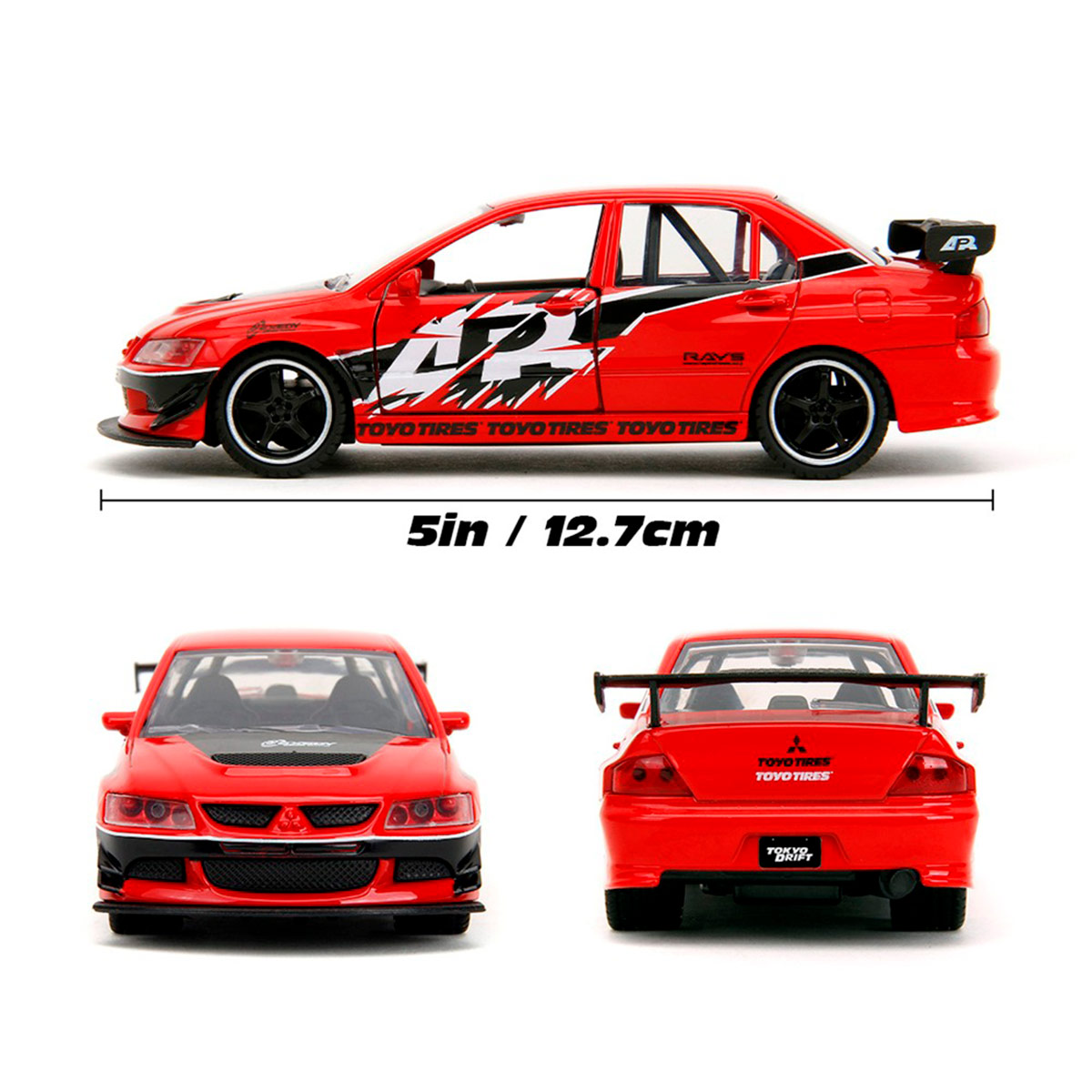 VEHÍCULO DE JUGUETE JADA DIECAST MITSUBISHI LANCER EVOLUTION IX ESCALA 1:32 RÁPIDOS Y FURIOSOS - 10