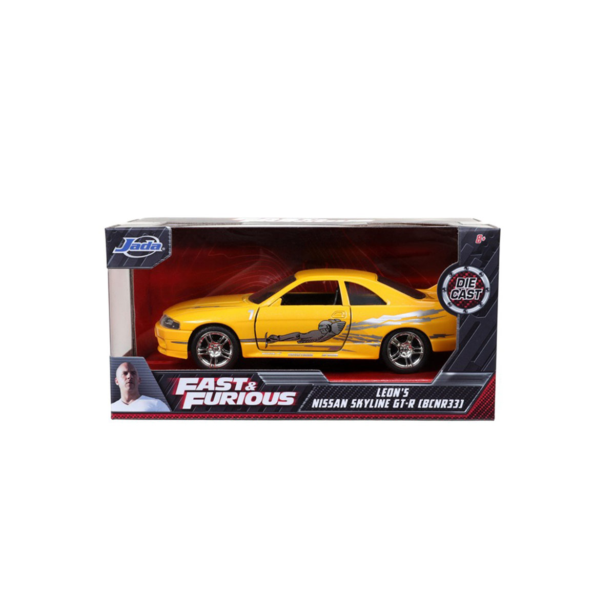 VEHÍCULO DE JUGUETE JADA DIECAST NISSAN SKYLINE GTR 1995 ESCALA 1:32 RÁPIDOS Y FURIOSOS   - 2