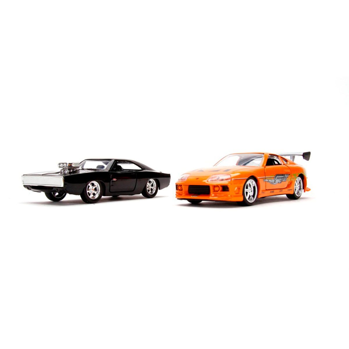 PACK X2 VEHÍCULOS DE JUGUETE JADA DIECAST DODGE CHARGER R/T Y TOYOTA SUPRA A ESCALA 1:32 RÁPIDOS Y FURIOSOS   - 2