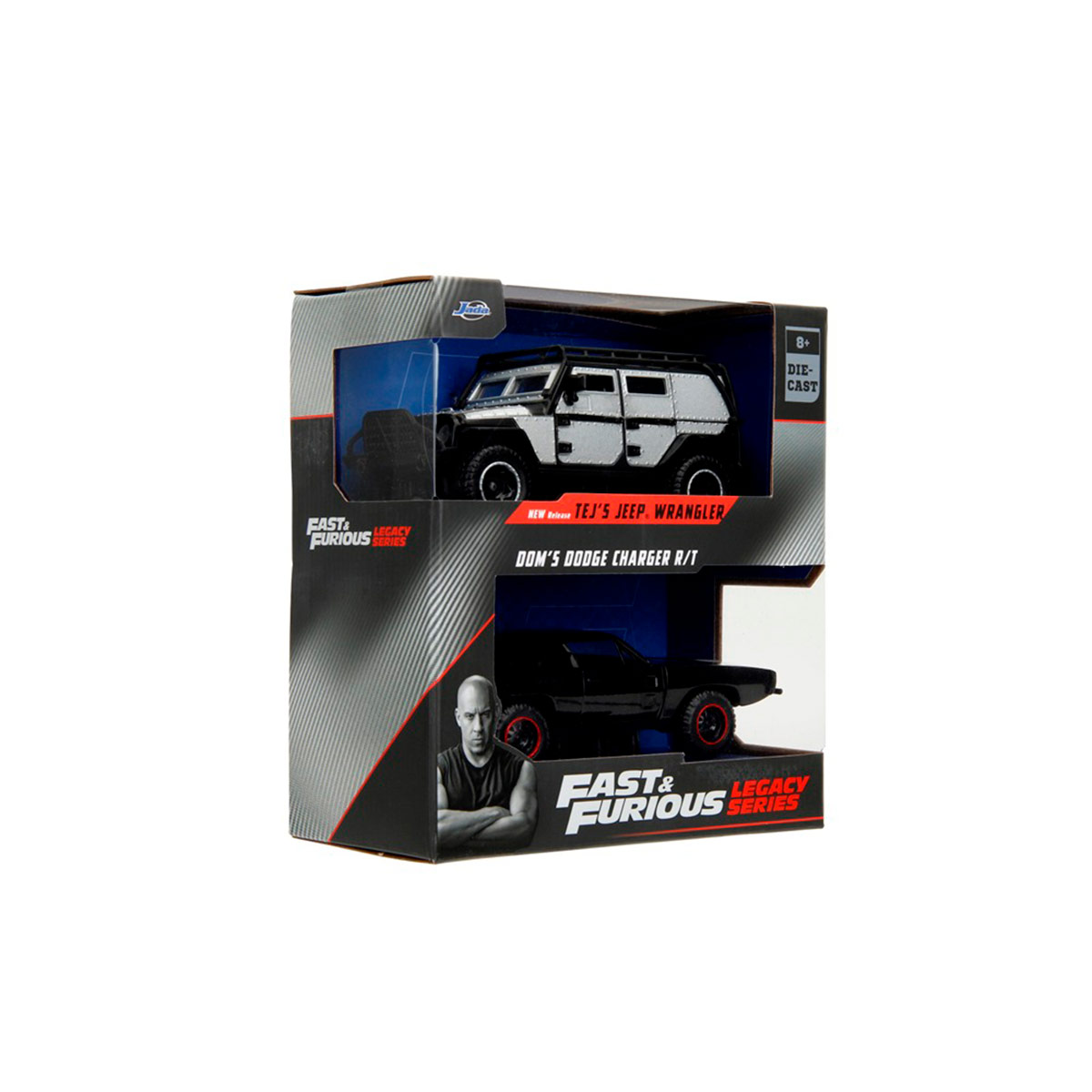 PACK X2 VEHÍCULOS DE JUGUETE JADA DIECAST JEEP WRANGLER Y DODGE CHARGER 1970 RÁPIDOS Y FURIOSOS - 2