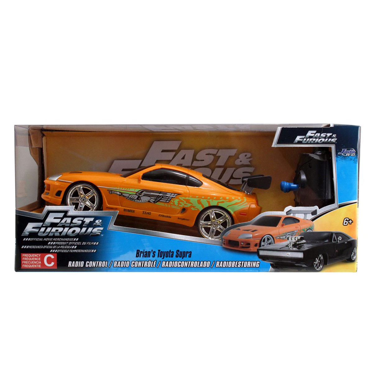 VEHICULO A CONTROL REMOTO JADA TOYOTA SUPRA 1995 ESCALA 1:24 RÁPIDOS Y FURIOSOS - 1