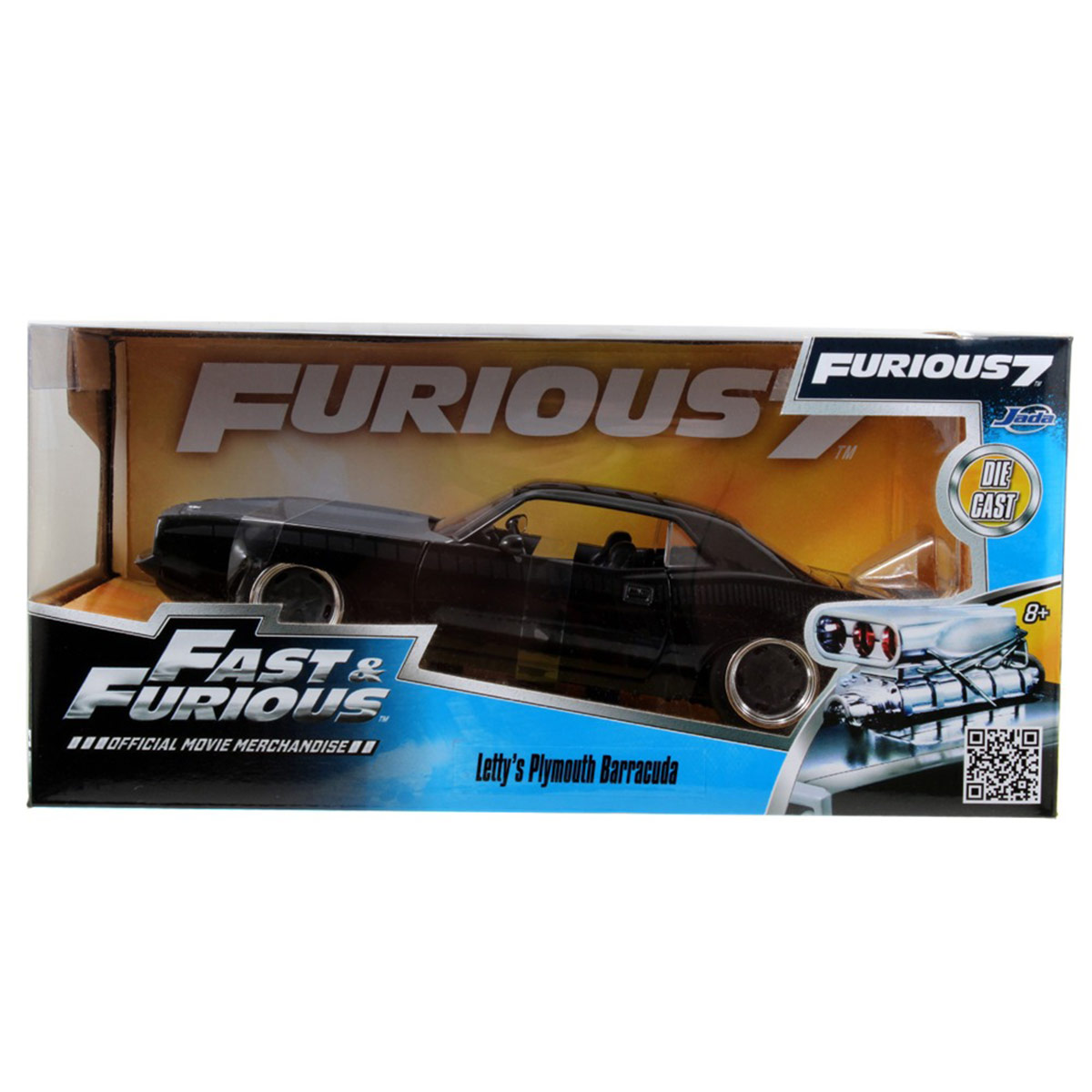 VEHÍCULO DE JUGUETE JADA DIECAST PLYMOUTH BARRACUDA 1973 ESCALA 1:24 RÁPIDOS Y FURIOSOS - 1