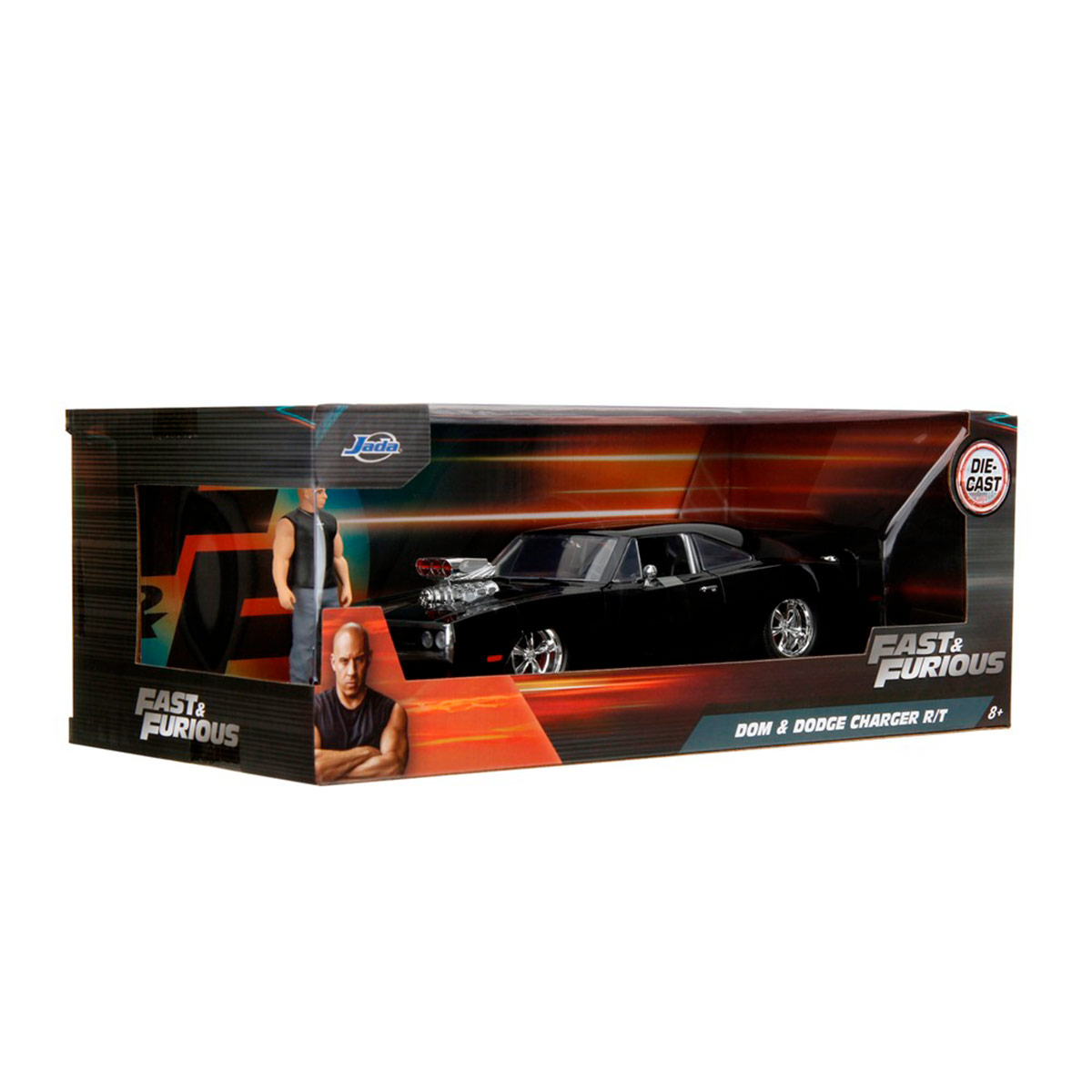 VEHÍCULO DE JUGUETE JADA DIECAST DODGE CHARGER F1 1970 ESCALA 1:24 CON FIGURA RÁPIDOS Y FURIOSOS  - 9