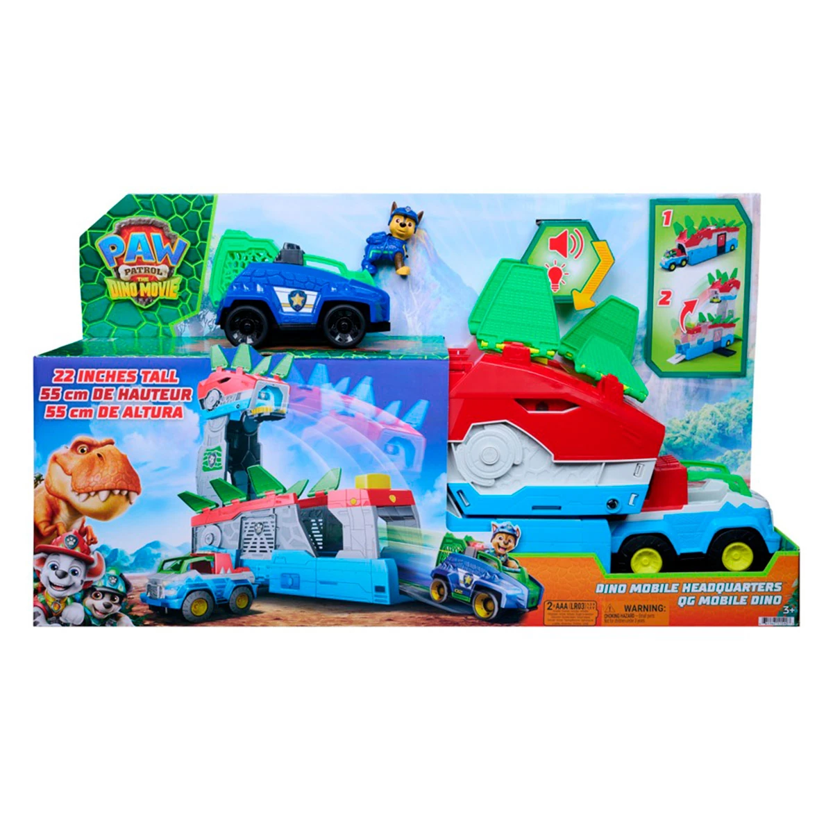 VEHÍCULO TRANSFORMABLE 2 EN 1 PAW PATROL CON LUCES Y SONIDOS  - 1
