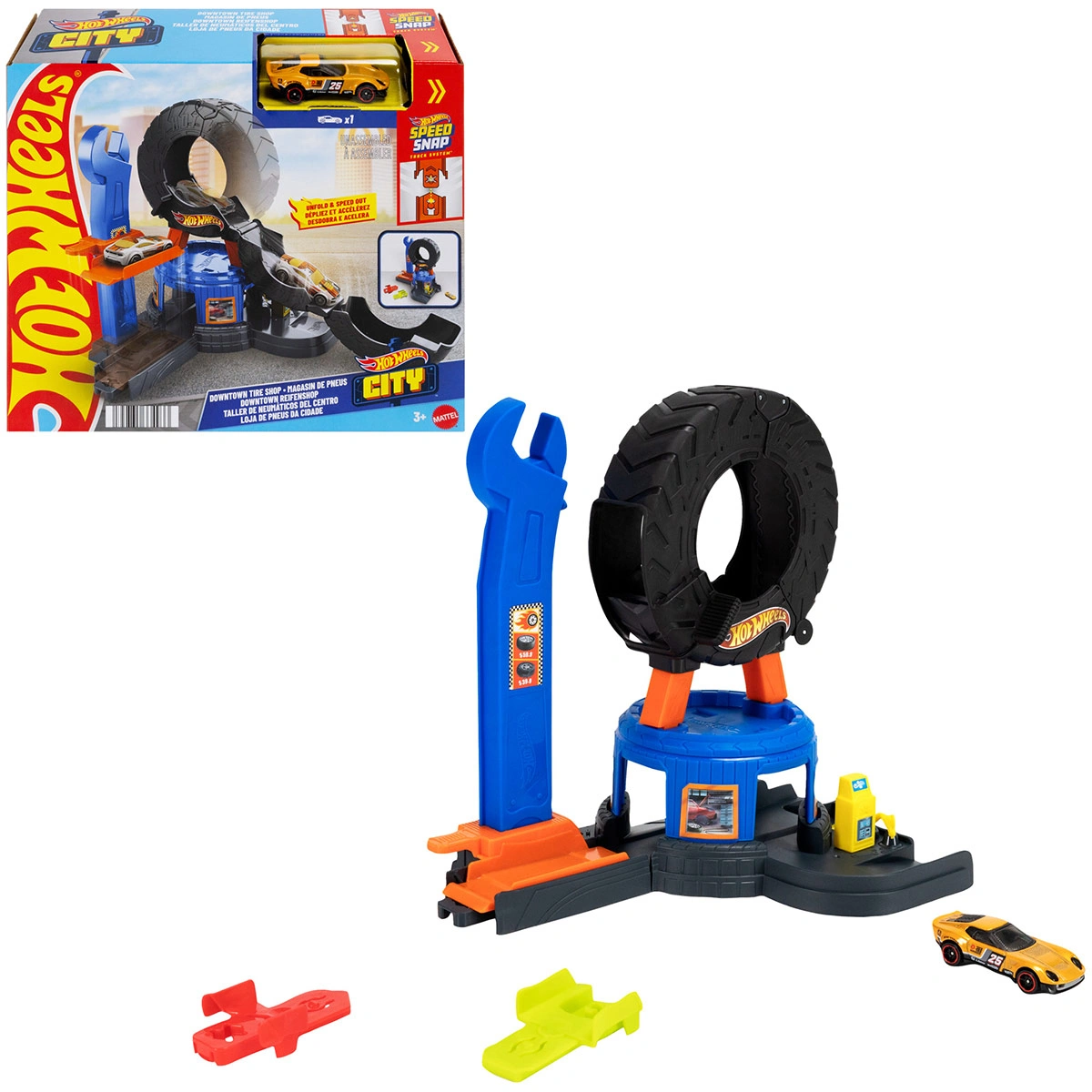 HOT WHEELS CITY PISTA DOWNTOWN CON AUTO - 1